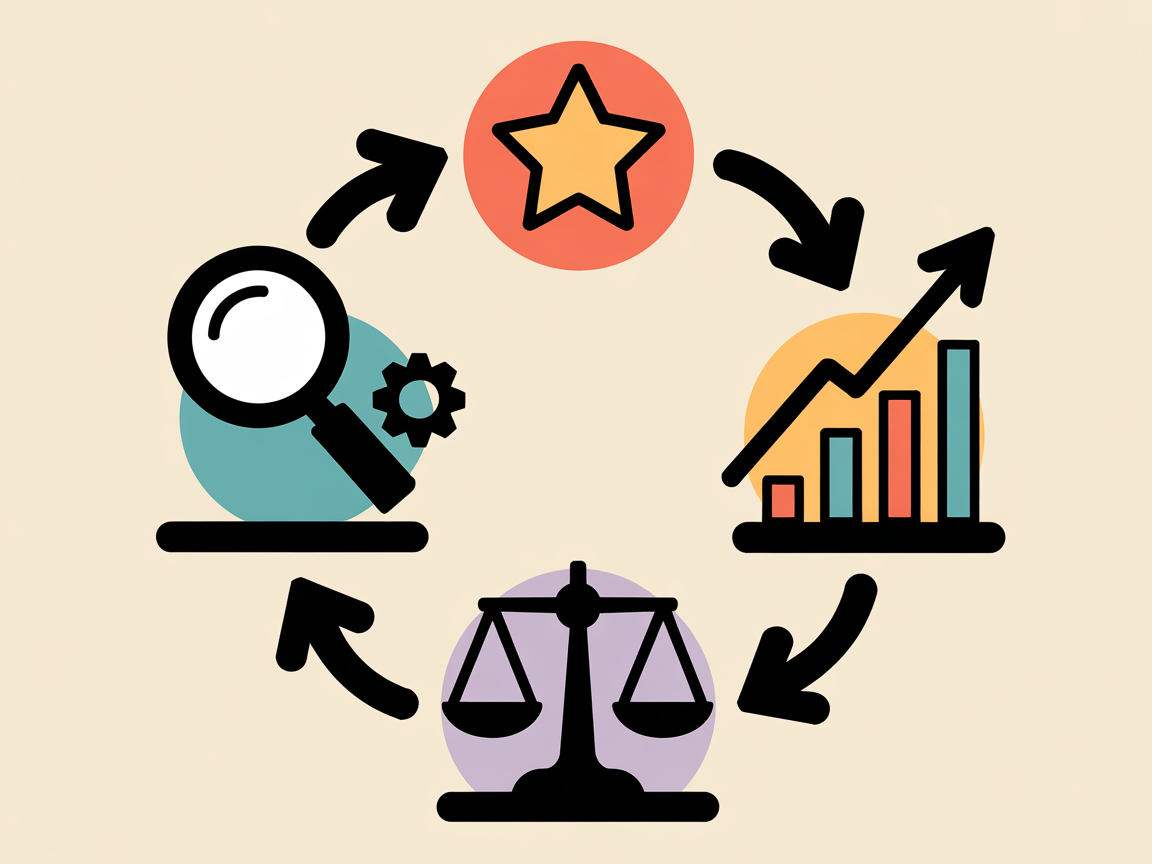 Continuous feedback loop: inspect, weigh, improve, shine